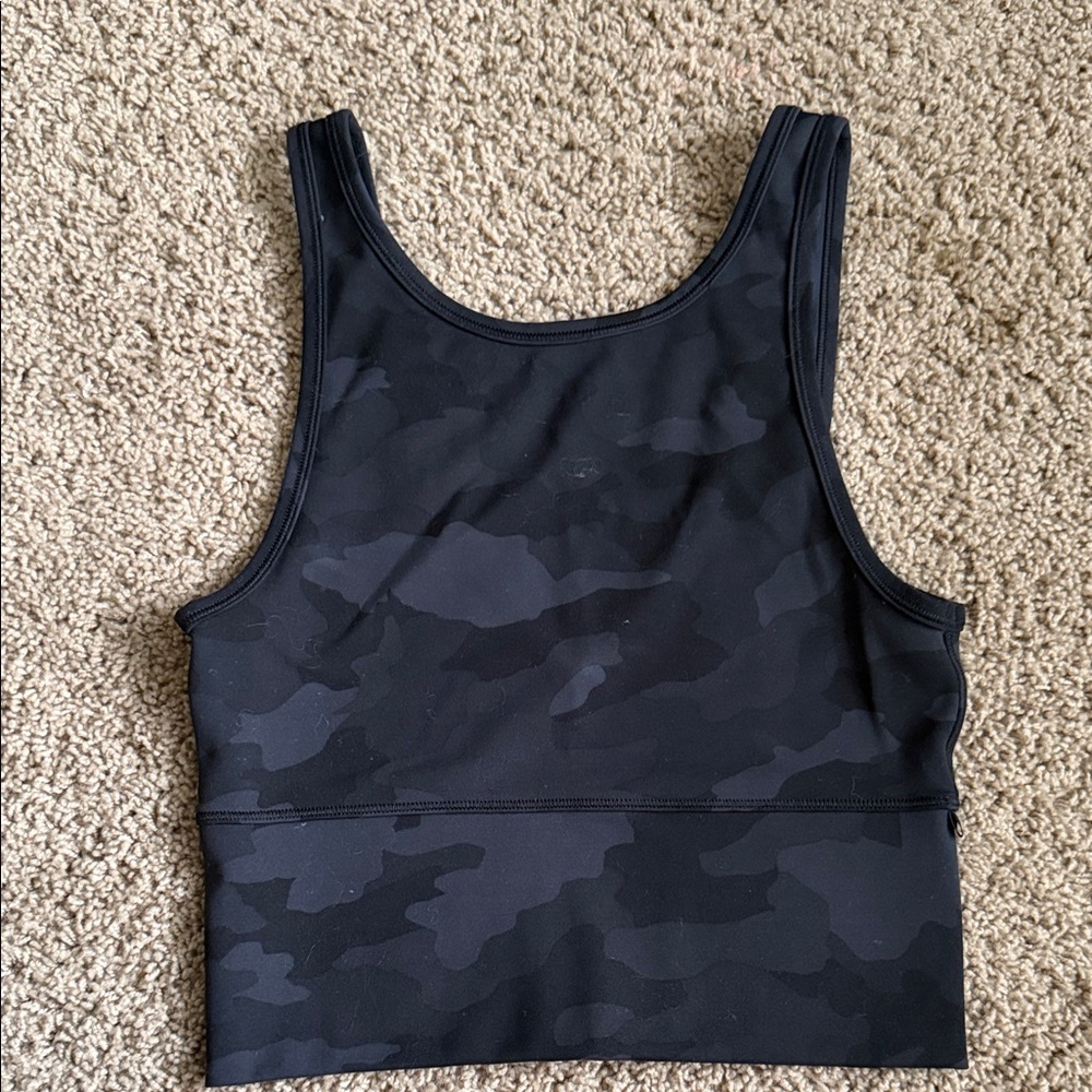 lululemon athletica Black Camo Crop Top